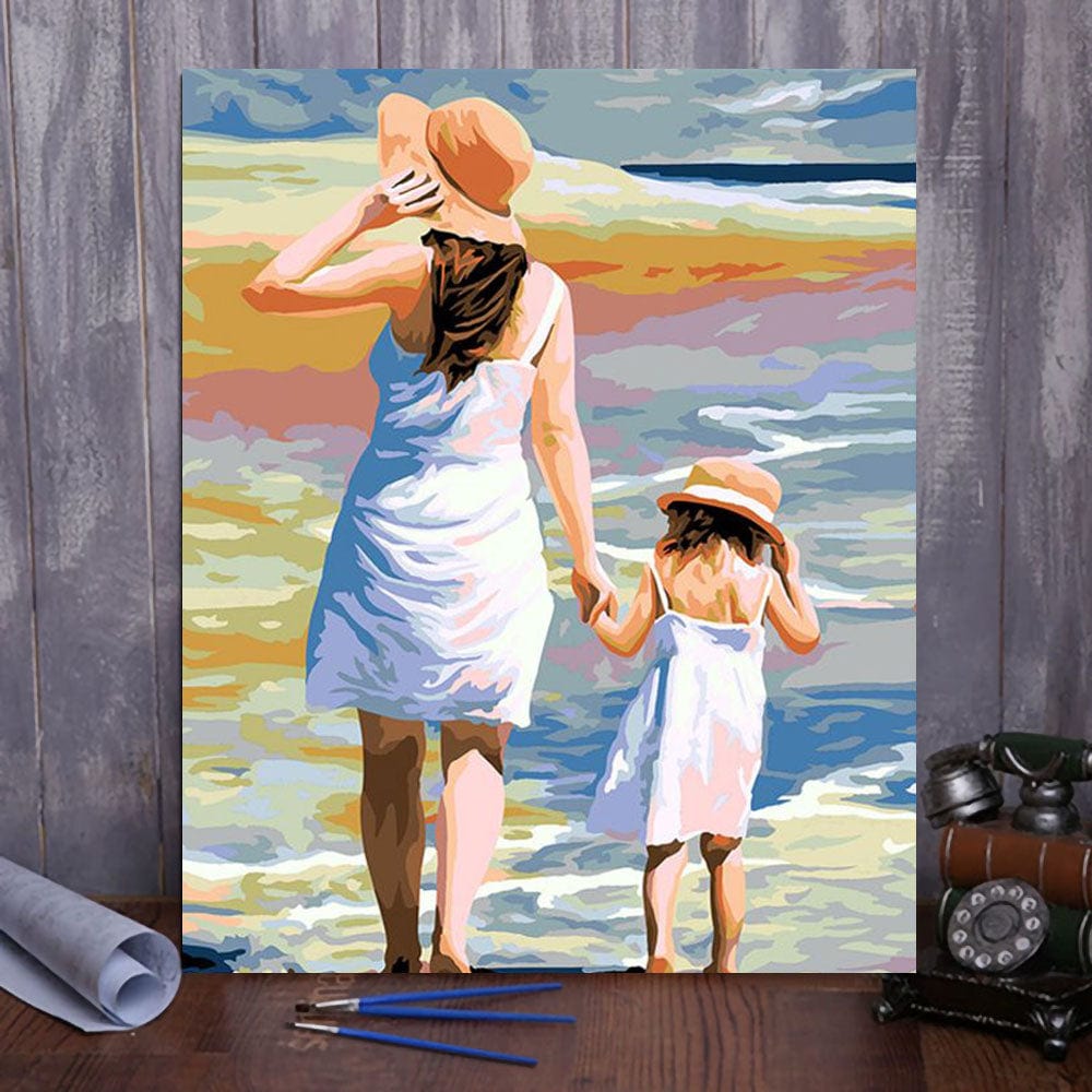 DIY Painting By Numbers - Mother And Daughter