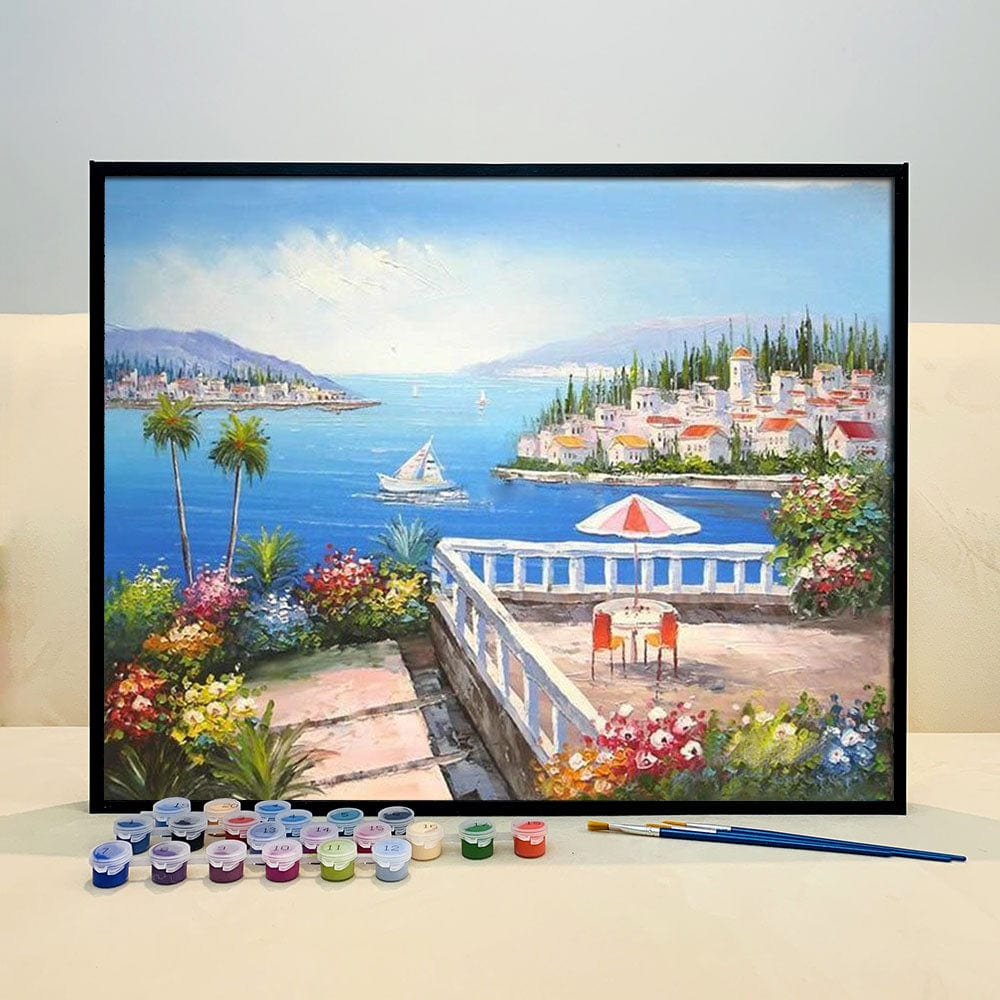 DIY Painting By Numbers -Seaside garden