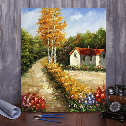 DIY Painting By Numbers - Countryside scenery