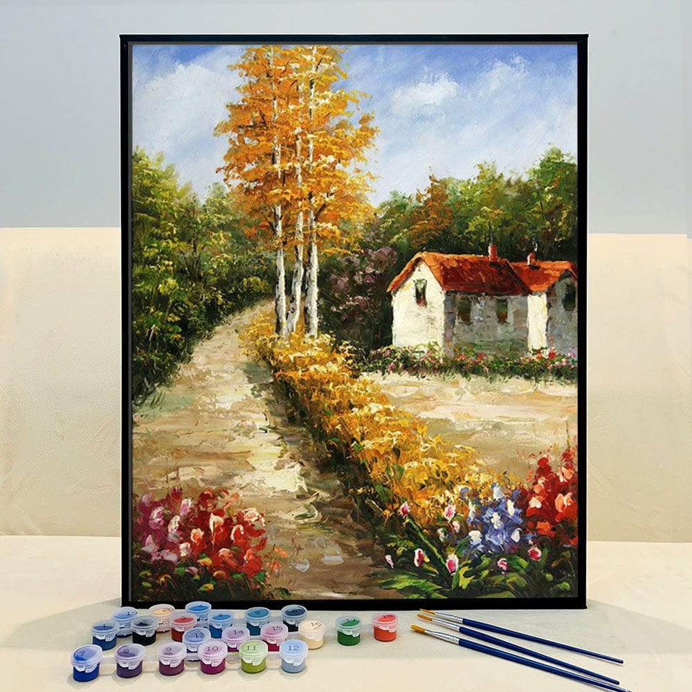 DIY Painting By Numbers - Countryside scenery