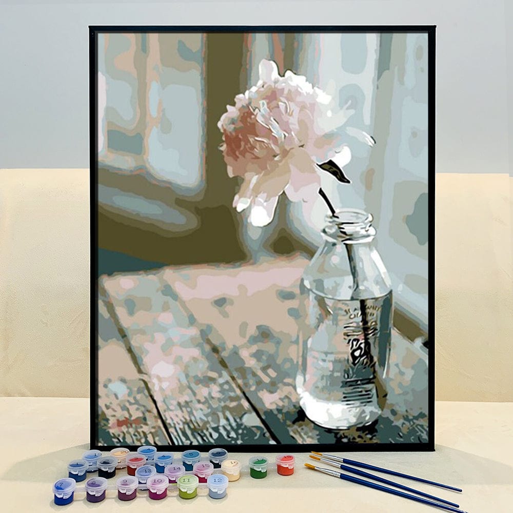 DIY Painting By Numbers -Flower In A Bottle