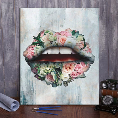 DIY Painting By Numbers - Lip flower