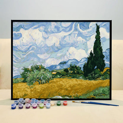 DIY Painting By Numbers - Rye and Cypress-Van Gogh