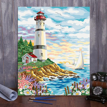 DIY Painting By Numbers - Lighthouse