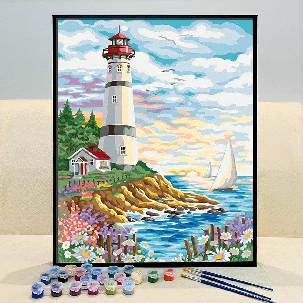 DIY Painting By Numbers - Lighthouse