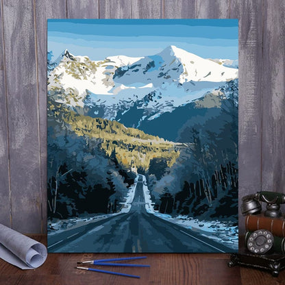 DIY Painting By Numbers - Highway landscapes