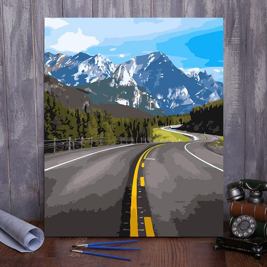 DIY Painting By Numbers - Highway landscapes