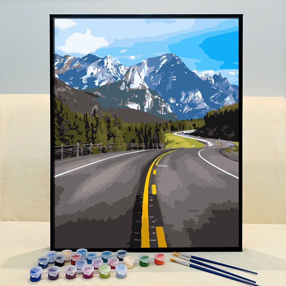 DIY Painting By Numbers - Highway landscapes