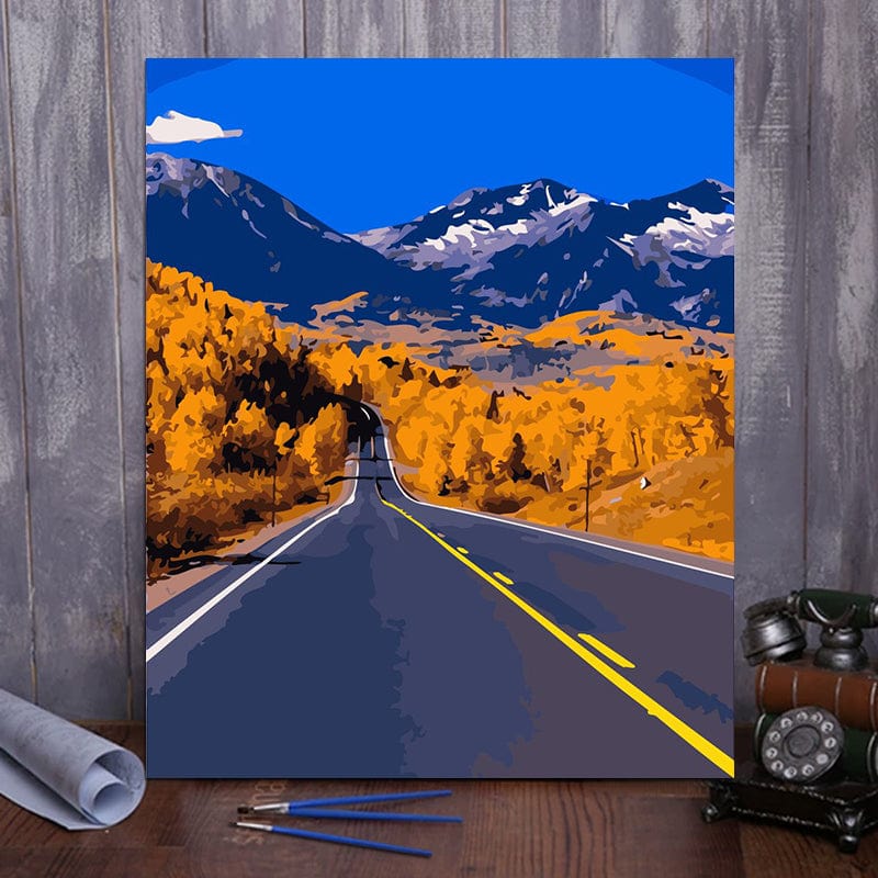 DIY Painting By Numbers - Highway landscapes