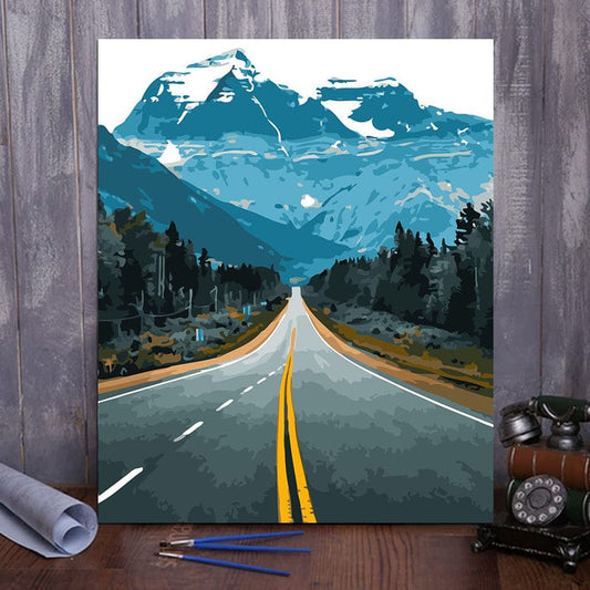 DIY Painting By Numbers - Highway landscapes