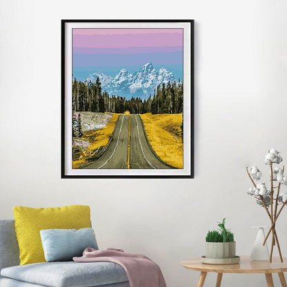 DIY Painting By Numbers - Highway landscapes