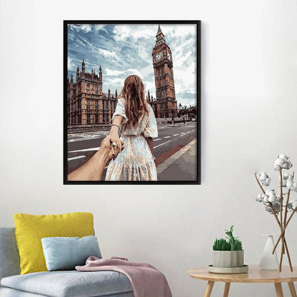 DIY Painting By Numbers - Girl And Big Ben