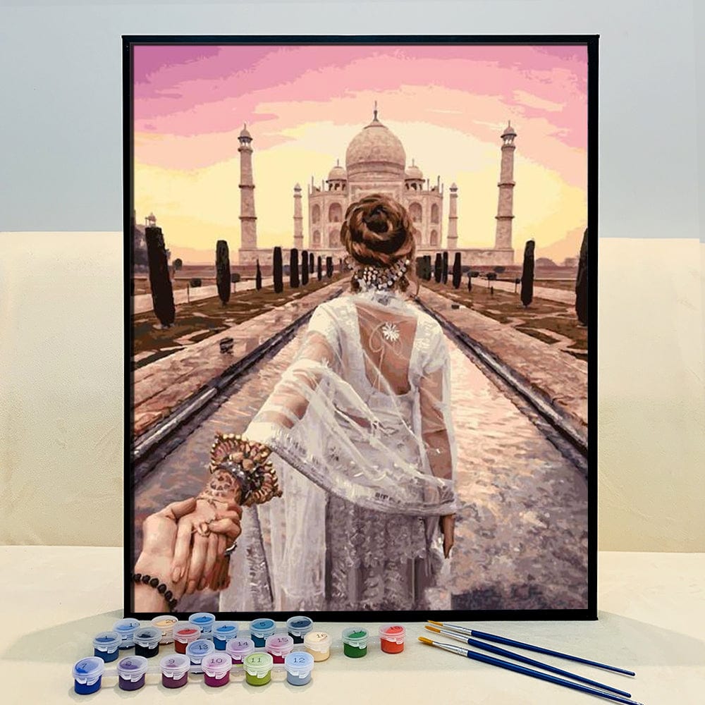 DIY Painting By Numbers - Taj Mahal