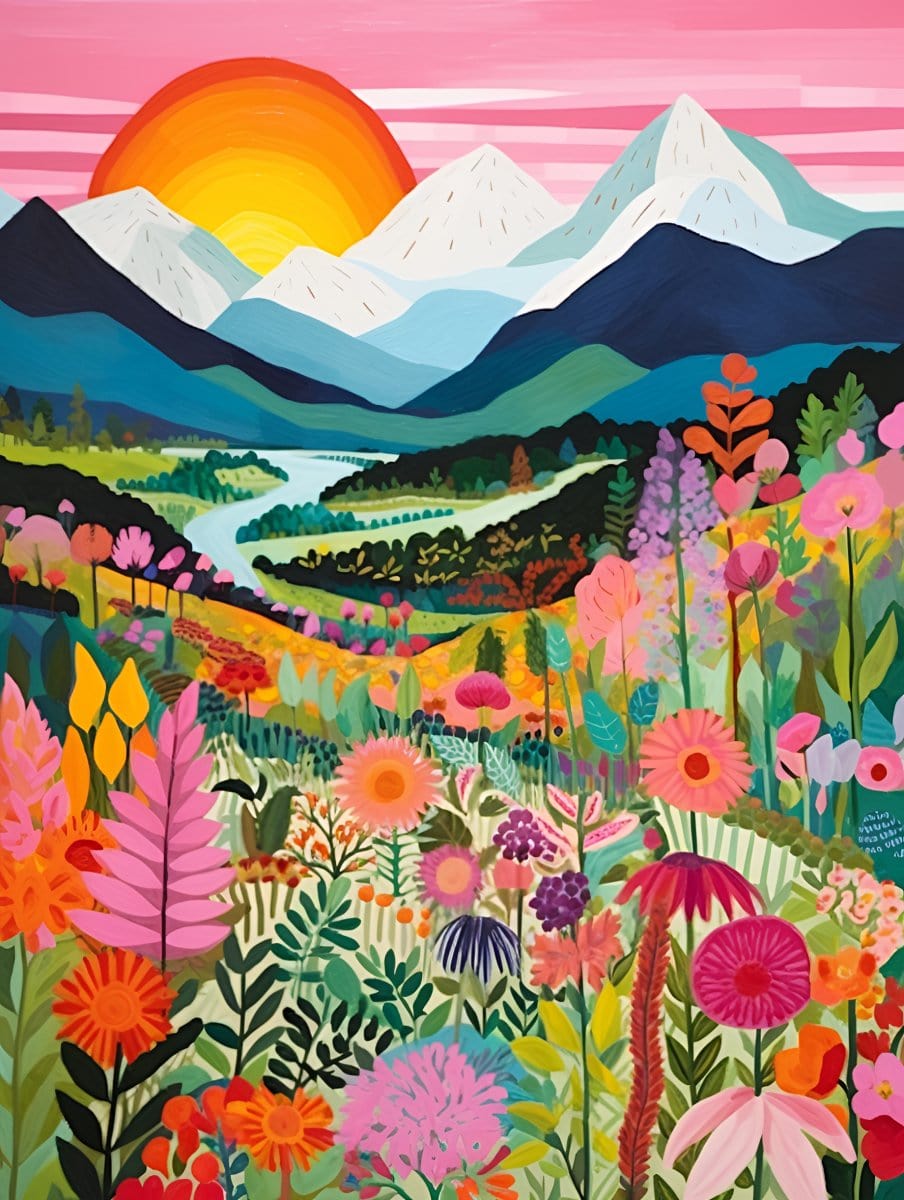 "Colorful Mountains" Series by ArtVibe™ #11 | Original Paint by Numbers - ArtVibe Paint by Numbers