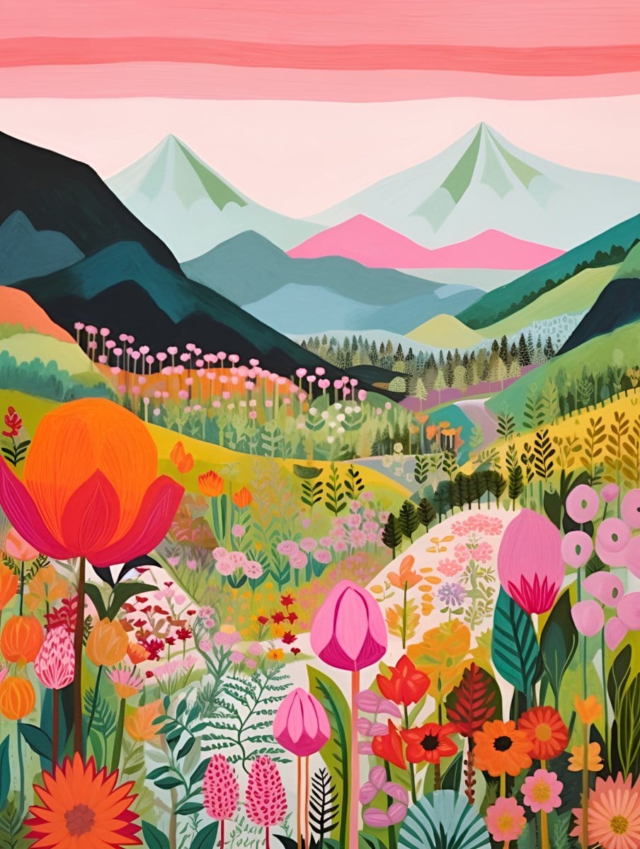 "Colorful Mountains" Series by ArtVibe™ #12 | Original Paint by Numbers - ArtVibe Paint by Numbers