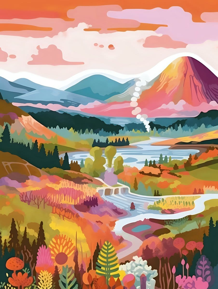 "Colorful Yellowstone" Series by ArtVibe™ #09 - 'Plix' | Original Paint by Numbers - ArtVibe Paint by Numbers