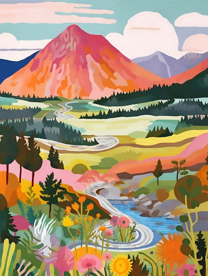 "Colorful Yellowstone" Series by ArtVibe™ #27 - 'Jive' | Original Paint by Numbers - ArtVibe Paint by Numbers