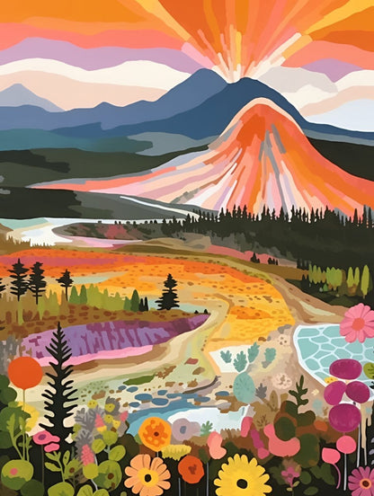 "Colorful Yellowstone" Series by ArtVibe™ #31 | Original Paint by Numbers - ArtVibe Paint by Numbers