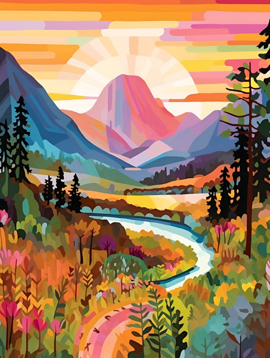 Colorful Yosemite by ColourMost Original Paint by Numbers Colourmost