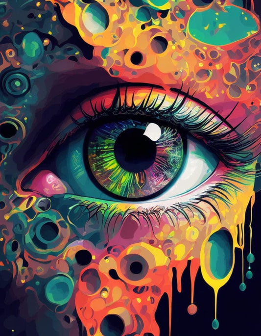 ColourMost™ Mystical Eyes Collection (EXCLUSIVE) - Retro Futuristic Eye (16"x20")